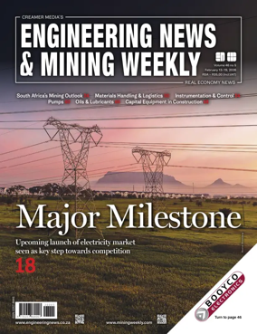 Cover of Engineering News and Mining Weekly