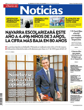 Cover of Diario de Noticias (Spain)