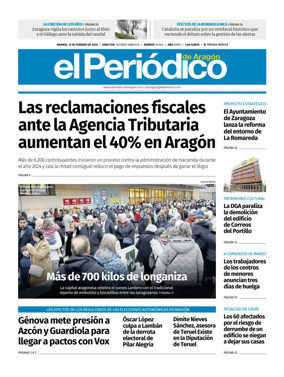 Cover of El Periodico Aragon