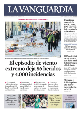 Cover of La Vanguardia