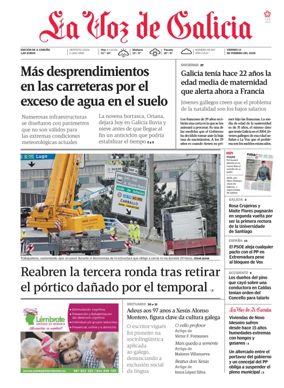 Cover of La Voz de Galicia (A Coruna)