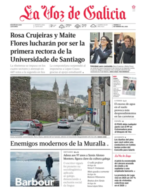 Cover of La Voz de Galicia (Lugo)