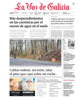 Cover of La Voz de Galicia (Pontevedra)
