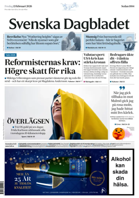 Cover of Svenska Dagbladet