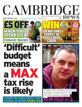 Cover of Cambridge News