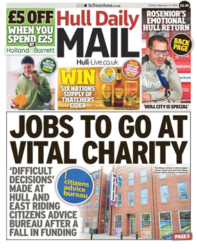 Cover of Hull Daily Mail
