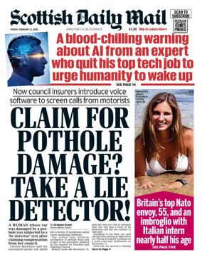 Cover of Scottish Daily Mail