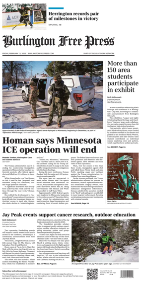 Cover of Burlington Free Press