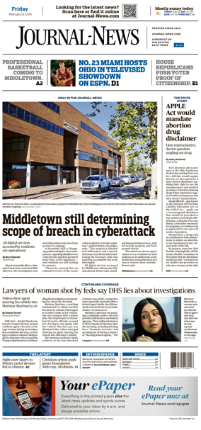 Cover of Hamilton Journal News