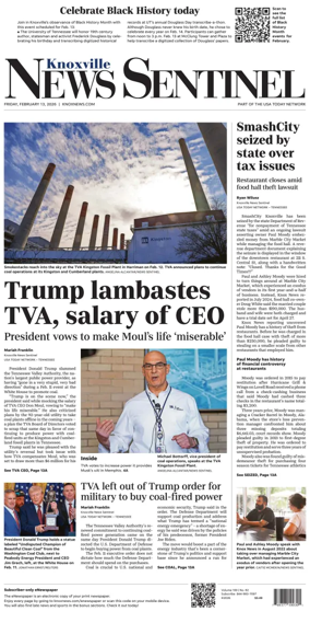 Cover of Knoxville News Sentinel