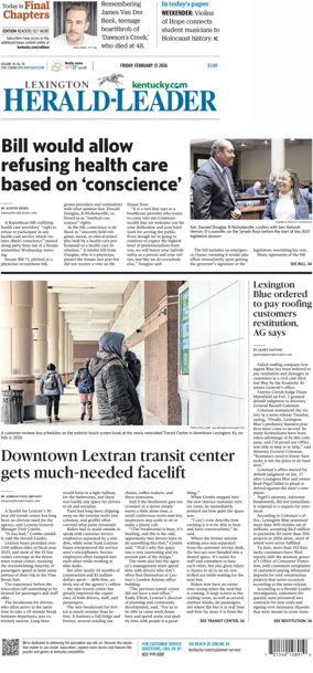 Cover of Lexington Herald-Leader