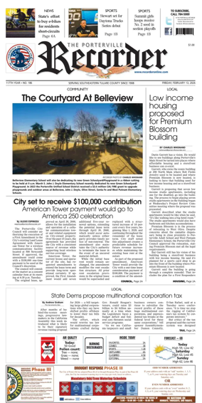 Cover of Porterville Recorder