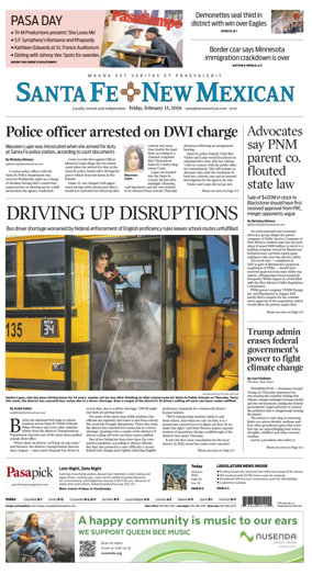 Cover of Santa Fe New Mexican