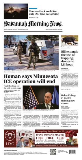 Cover of Savannah Morning News