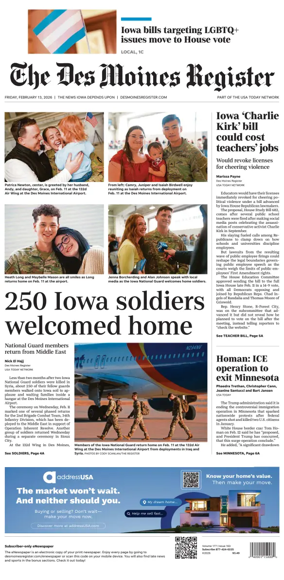 Cover of The Des Moines Register