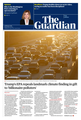 Cover of The Guardian (USA)