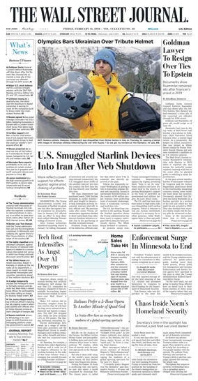 Cover of The Wall Street Journal