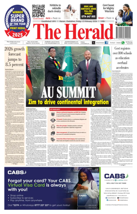 Cover of The Herald (Zimbabwe)