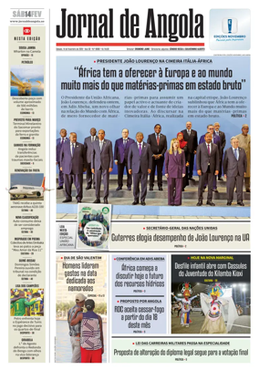 Cover of Jornal de Angola