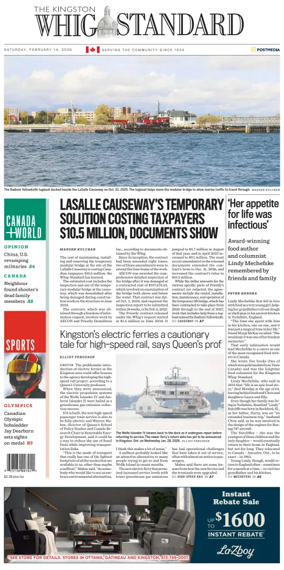 Cover of Kingston Whig-Standard