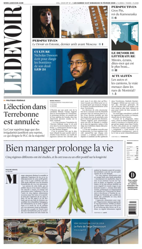 Cover of Le Devoir
