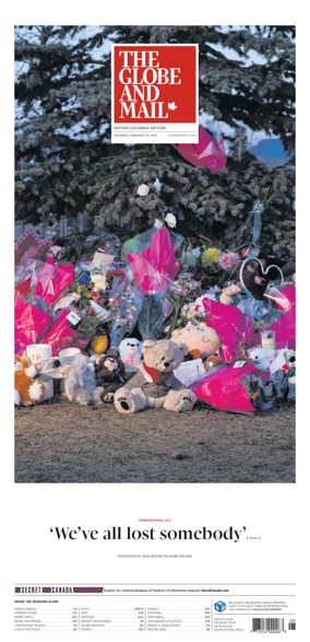 Cover of The Globe and Mail (BC Edition)