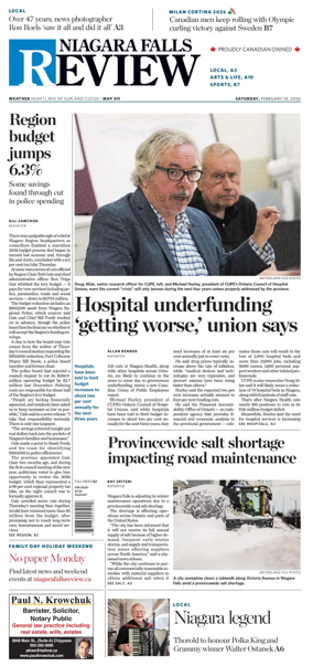 Cover of The Niagara Falls Review