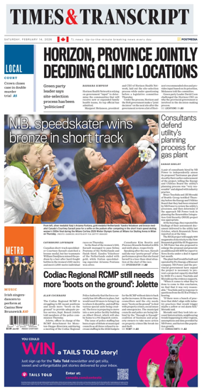 Cover of Times & Transcript