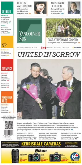 Cover of Vancouver Sun