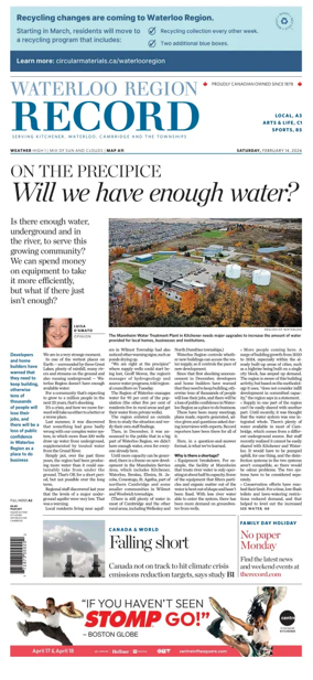 Cover of Waterloo Region Record