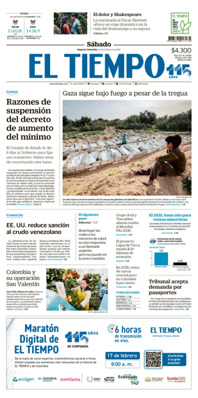 Cover of El Tiempo (Bogota)