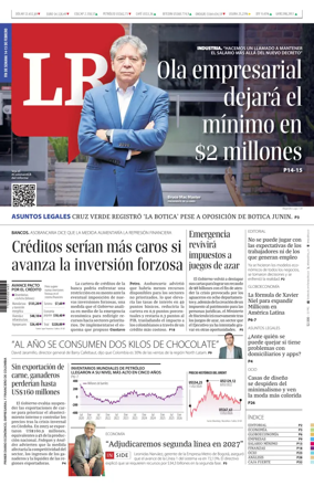 Cover of La Republica (Colombia)