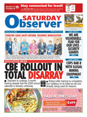 Cover of Saturday Observer (Eswatini)