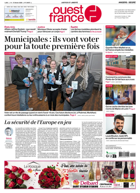 Cover of Ouest France (Angers / Segre)