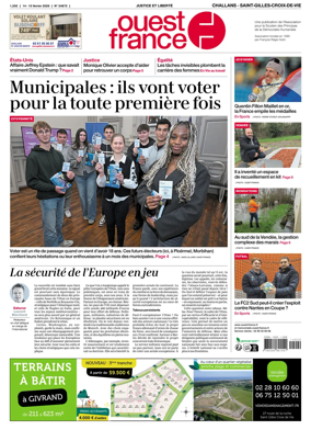 Cover of Ouest France (Challans / Saint-Gilles-Croix-de-Vie)