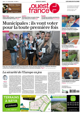 Cover of Ouest France (Les Sables-d'Olonne)
