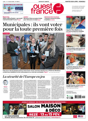 Cover of Ouest France (Nantes / Sud-Loire / Vignoble)
