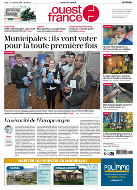Cover of Ouest France (Ploermel)