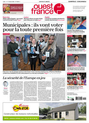 Cover of Ouest-France (Quimperle Concarneau)