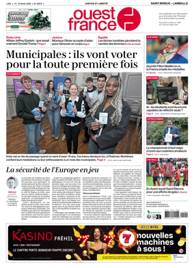 Cover of Ouest-France (Saint-Brieuc Lamballe)