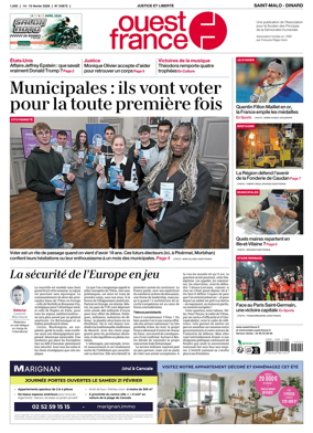 Cover of Ouest France (Saint-Malo)