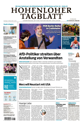 Cover of Hohenloher Tagblatt