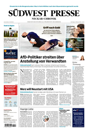 Cover of SUDWEST PRESSE - Neckar-Chronik