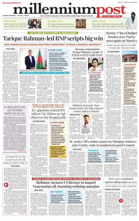 Cover of Millennium Post (Kolkata)