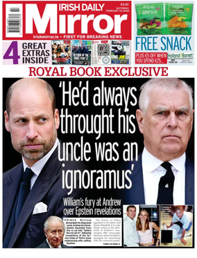 Cover of Irish Daily Mirror