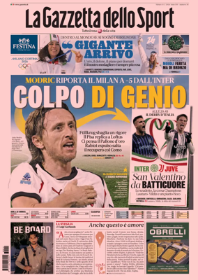 Cover of La Gazzetta dello Sport