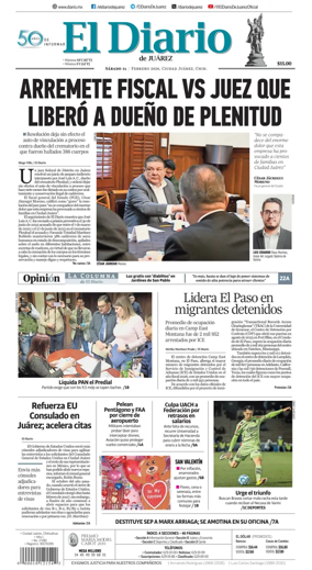 Cover of El Diario de Juarez