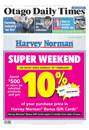 Cover of Otago Daily Times