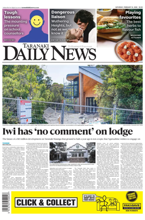 Cover of Taranaki Daily News