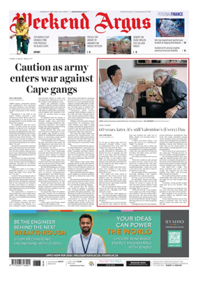 Cover of Weekend Argus (Saturday Edition)